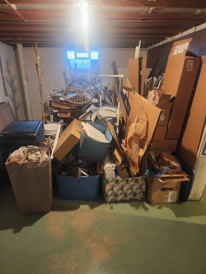 Roll-off dumpster container at job site for Yard Waste Dumpster Rental in Calais